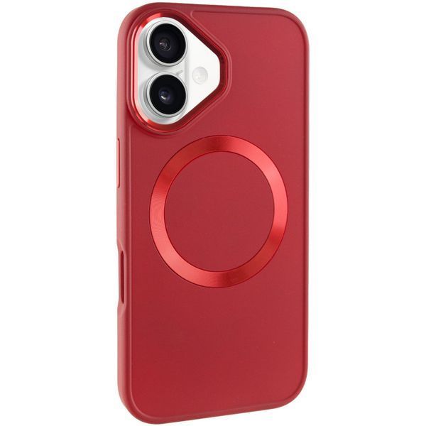 TPU чохол Bonbon Metal Style with MagSafe для Apple iPhone 16 Plus (6.7") Червоний / Red 322906 фото