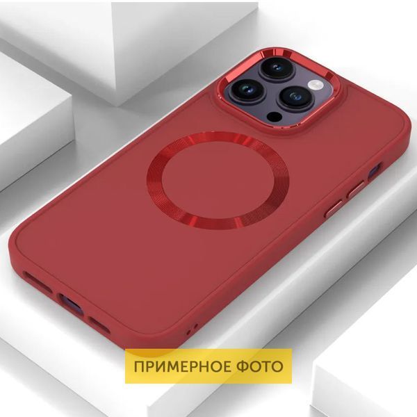 TPU чохол Bonbon Metal Style with MagSafe для Apple iPhone 16 Plus (6.7") Червоний / Red 322906 фото