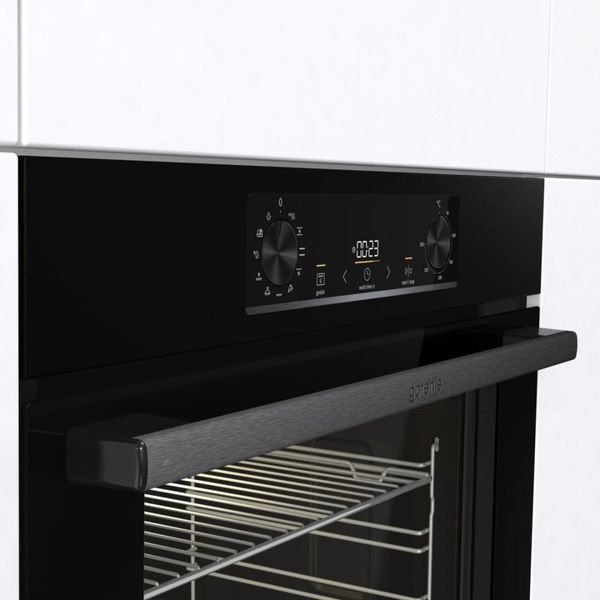 Комплект Gorenje (духовка електрична BO6735E05B + поверхня газова на склі GTW641EB), 743549, чорн (SET_BO6735E05B_GTW641EB) 374704 фото