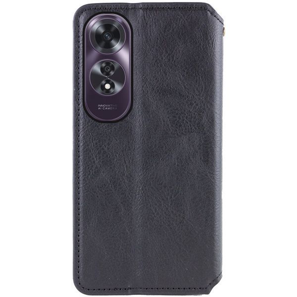 Шкіряний чохол-книжка GETMAN Cubic (PU) для Oppo A60 4G Чорний 358696 фото