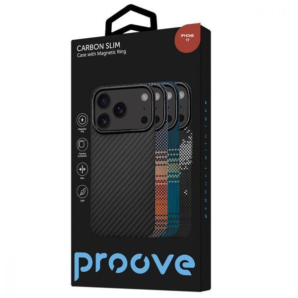 Чохол Proove Carbon Slim with Magnetic Ring iPhone 17 glowrise (PCCSIP170052) 395936 фото