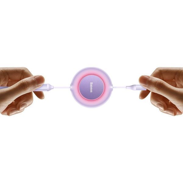 Кабель Baseus Bright Mirror 2 Series 3-in-1 (Micro USB+Lightning+Type-C) 100W (1.1m) CAMJ010205 Purple 274272 фото