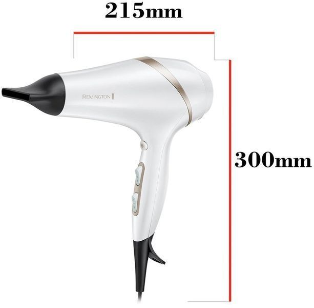 Фен Remington HydraLuxe, 2300Вт, 3 режими, дифузор, іоніз-я, хол. обдув, білий (AC8901) 365064 фото