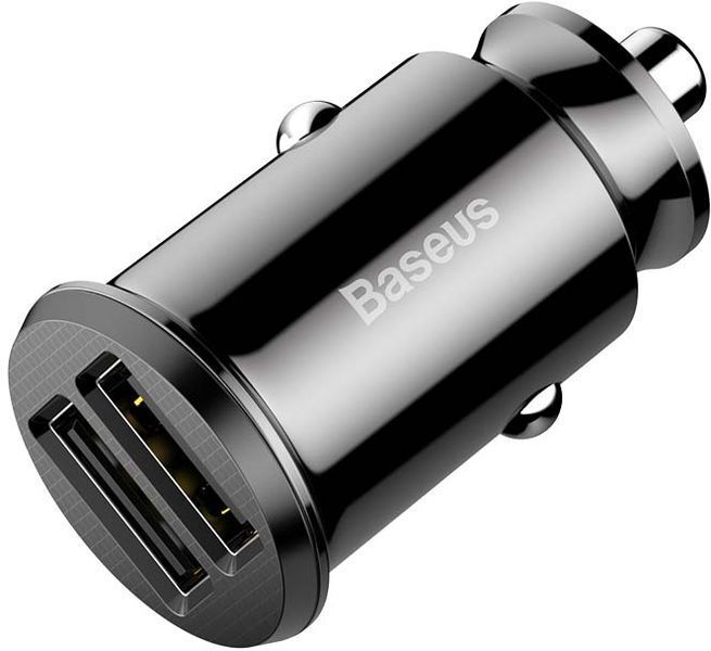 АЗП Baseus 2USB Grain (3.1A) (CCALL-ML01) Black 142998 фото