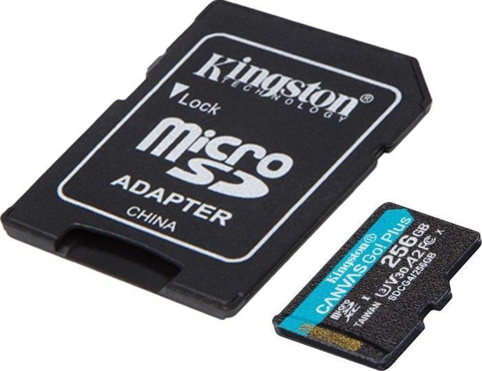 Карта пам'яті Kingston MicroSDXC 256GB Canvas Go Plus Gen4 200MB/s A2 U3 V30 + SD-адаптер (SDCG4/256GB) 376905 фото