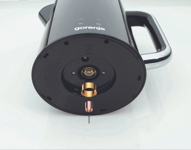 Електрочайник Gorenje 1.7л, подвійні стінки, LED дисплей, Strix контроль, чорний (K17DWD) 369408 фото
