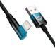 Кабель Baseus MVP 2 Elbow-shaped Fast Charging Data USB кабель USB To IP 2.4A 2m (CAVP000121) Black/Blue 260582 фото 3