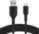 Кабель USB-A > Lightning заряджання/синхронізації Belkin 1м, 12Вт, PVC, чорний (CAA001BT1MBK) 367037 фото 1