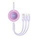 Кабель Baseus Bright Mirror 2 Series 3-in-1 (Micro USB+Lightning+Type-C) 100W (1.1m) CAMJ010205 Purple 274272 фото 10