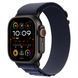 Ремінець Apple Watch Alpine Loop Band Medium Для Watch 49mm - Black Titanium Finish - Navy (MYPX3) 326369 фото 1