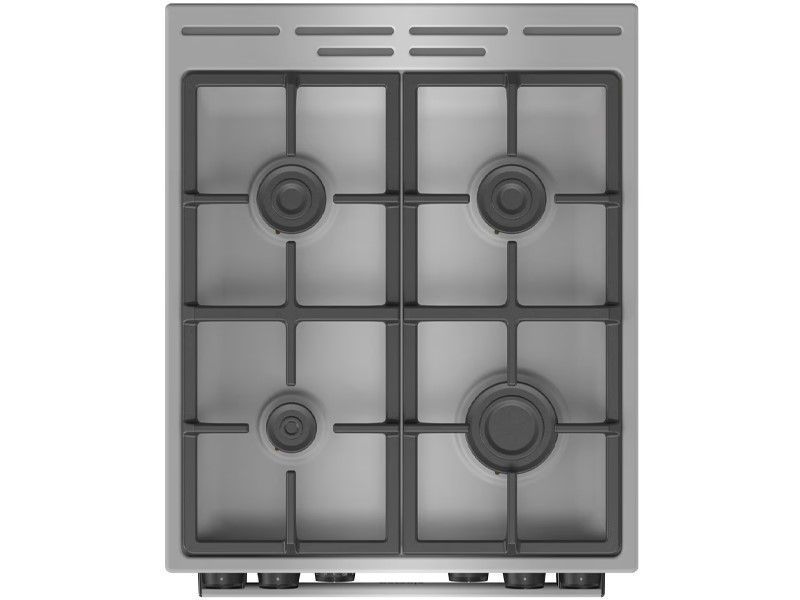 Плита Gorenje комбінована, 70л, 50x60см, дисплей, чавун, нерж (GKS5C70HXF) 376073 фото
