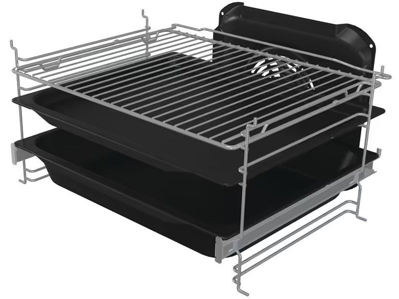 Плита Gorenje комбінована, 70л, 50x60см, дисплей, чавун, нерж (GKS5C70HXF) 376073 фото