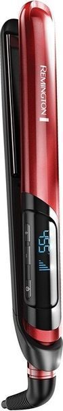 Випрямляч Remington Silk Straightener, 300Вт, 150-235С, дисплей, кейс, кераміка, чорно-червоний (S9600) 371076 фото