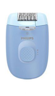 Епілятор Philips Series 2000 дисковий, від мережі, сух., насадок-2, з підсвіткою, блакитний (BRE247/00) 366328 фото
