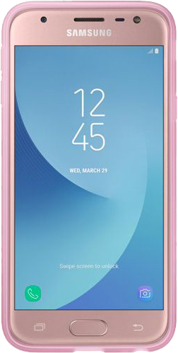 Чохол-накладка Samsung J3 2017 Jelly Cover (EF-AJ330TPEGRU) Pink 91612 фото