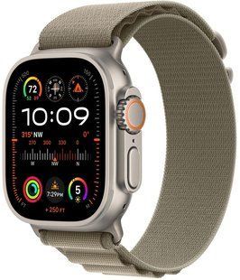 Смарт-годинник Apple Watch Ultra 2 GPS + LTE 49mm Titanium Case With Olive Alpine Loop - Small MREX3 277302 фото