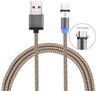 Кабель MAGNETIC X-cable (360&deg;) Lightning тем.серый 126386 фото