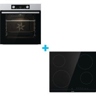Комплект Gorenje (духовка + поверхня склокераміка BO6737E02X -нерж + ECT41SC- чорна), 738881 (SET_BO6737E02X_ECT41SC) 375226 фото