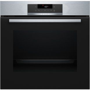 Духова шафа Bosch електрична, 71л, A+, дисплей, конвекція, піроліз, телескопічні направляючі, нержавійка (HBG572ES3) 368564 фото