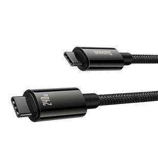 Cable Baseus Tungsten Gold Type-C To Type-C 240W (CAWJ040201) 3m Black 276744 фото