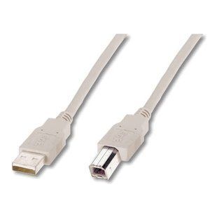 Кабель DIGITUS USB-A > USB-B синхронізації, 3м, бежевий (AK-300102-030-E) 367173 фото