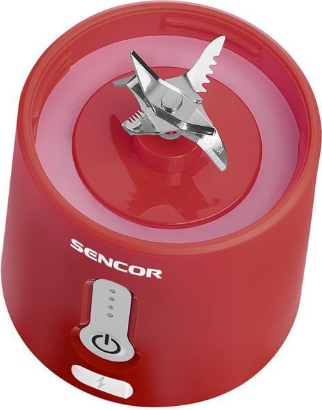 Блендер Sencor портативний для смузі 150Вт, чаша-500мл, USB-C, біло-червоний (SBL134RD) 382529 фото