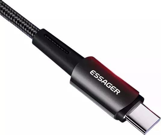 Кабель Essager Sunset Type-C 7A USB charging and data 100W Fully compatible cable 0.5m (EXC7A-CGB01-P) Black 315492 фото