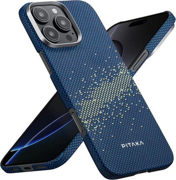Чохол-накладка iPhone 16 Pitaka Tactile Woven Case StarPeak - Milky Way Galaxy (KI1601MYG) 377941 фото