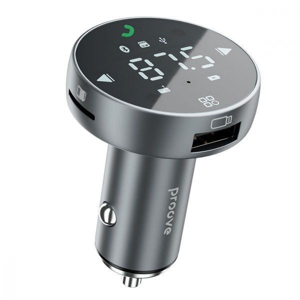 FM-трансмітер Proove Sound Sync 30W (PD+QC3.0) Type-C+USB (FMSS30110003) Grey 285243 фото