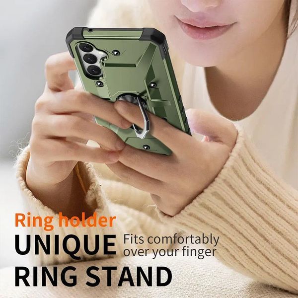 Ударостійкий чохол Pathfinder Ring для Samsung Galaxy A34 5G Зелений / Army Green 270623 фото