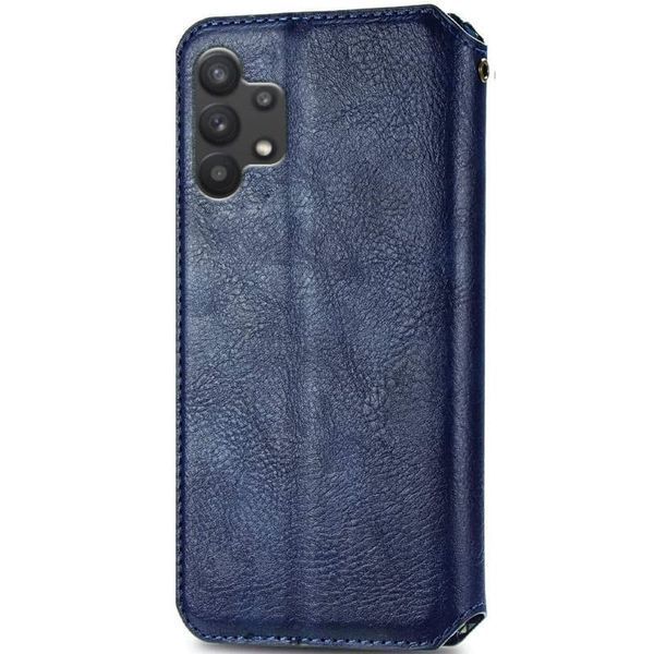 Шкіряний чохол книжка GETMAN Cubic (PU) для Samsung Galaxy A32 4G Синій 205639 фото
