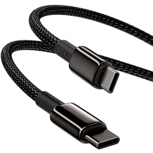 Cable Baseus Tungsten Gold Type-C To Type-C 240W (CAWJ040201) 3m Black 276744 фото