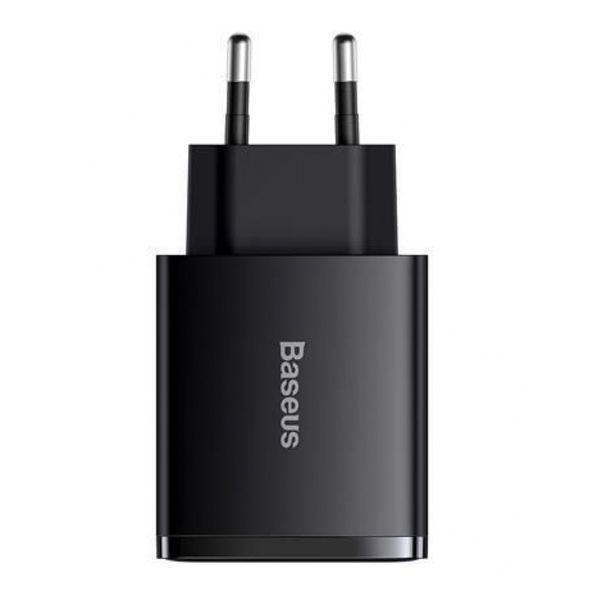 Зарядний Пристрій Baseus Compact Quick Charger 2xUSB U+C 30W (CCXJ-E01) Black 253916 фото