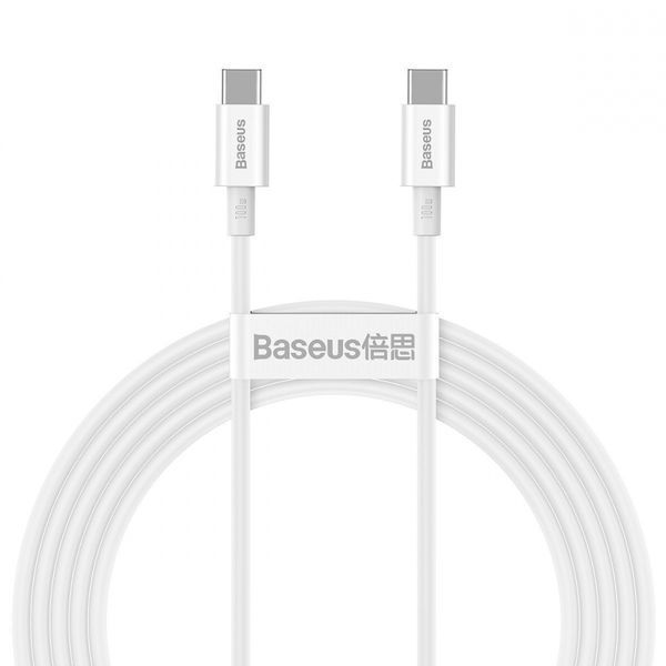 Кабель Baseus Superior Series Fast Charging Data USB кабель Type-C To Type-C 100W 2М (CATYS-C02) White 253557 фото