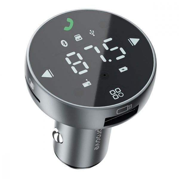 FM-трансмітер Proove Sound Sync 30W (PD+QC3.0) Type-C+USB (FMSS30110003) Grey 285243 фото