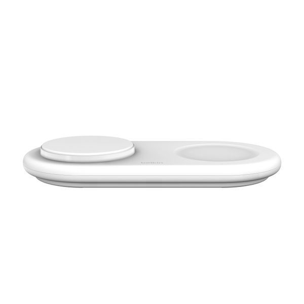 Зарядний пристрій бездротовий Belkin 2в1 15Вт Pad Qi2, білий (WIZ021VFWH) 369944 фото