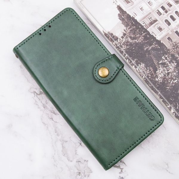 Шкіряний чохол книжка GETMAN Gallant (PU) для Samsung Galaxy S24 Ultra Зелений 284407 фото