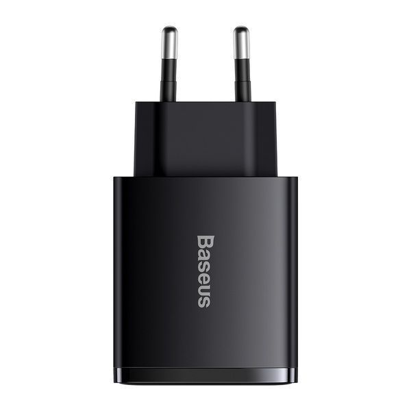 Зарядний Пристрій Baseus Compact Quick Charger 2xUSB U+C 30W (CCXJ-E01) Black 253916 фото