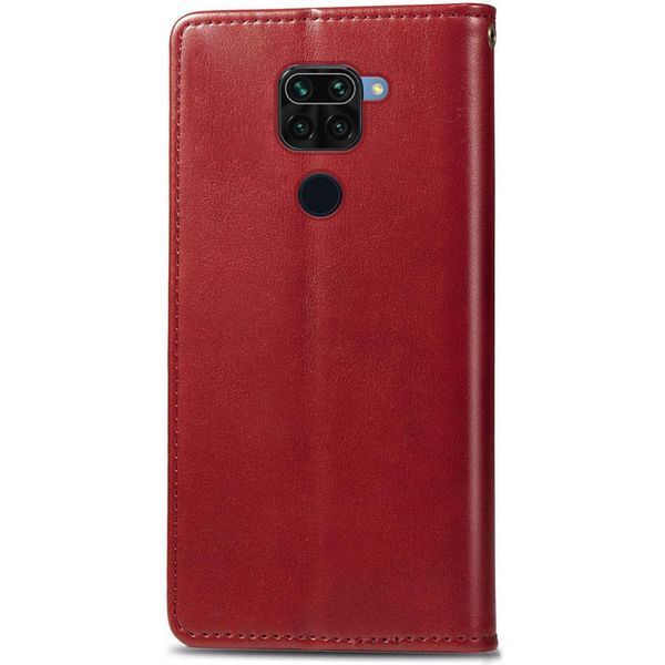 Шкіряний чохол книжка GETMAN Gallant (PU) для Xiaomi Redmi Note 9 / Redmi 10X Червоний 267876 фото