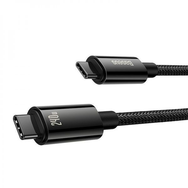 Cable Baseus Tungsten Gold Type-C To Type-C 240W (CAWJ040201) 3m Black 276744 фото