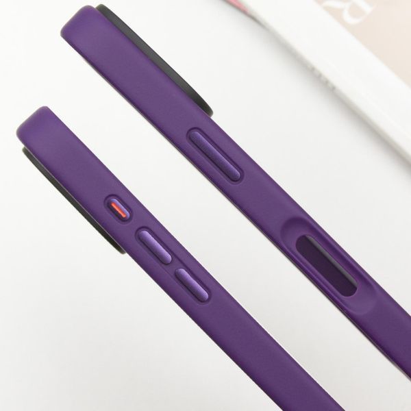 TPU+PC чохол Metal Buttons для Apple iPhone 16 (6.1") Темно-Фіолетовий 318263 фото