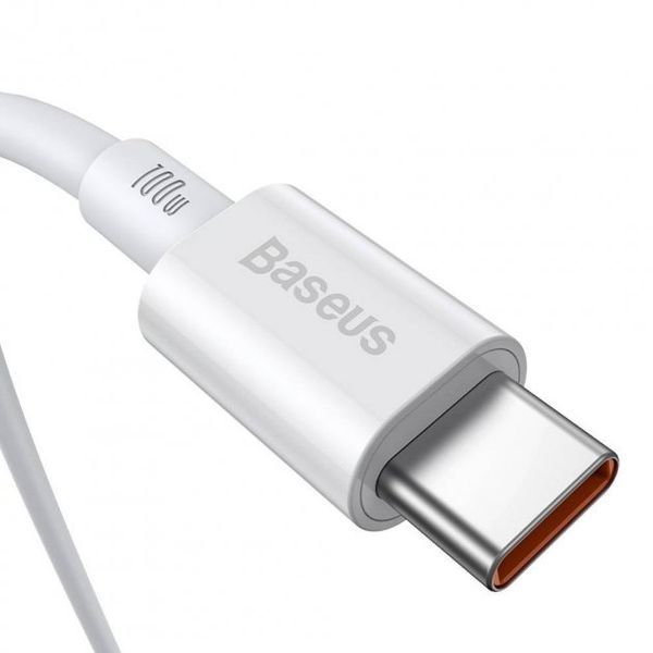 Кабель Baseus Superior Series Fast Charging Data USB кабель Type-C To Type-C 100W 2М (CATYS-C02) White 253557 фото