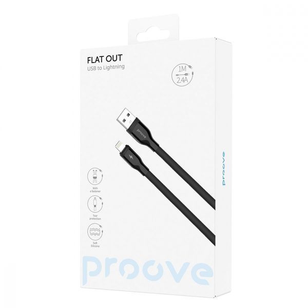 Кабель Proove Flat Out Lightning 2.4A (1m) (CCFO20001102) White 287019 фото