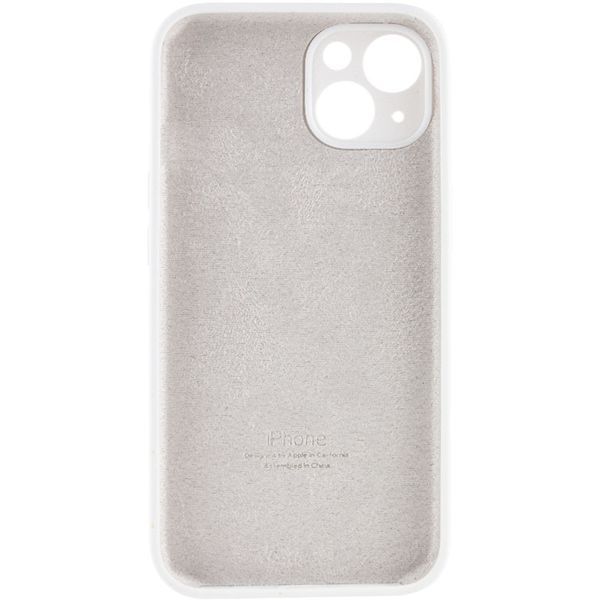 Чохол Silicone Case Full Camera Protective (AA) для Apple iPhone 15 (6.1") Білий / White 280179 фото
