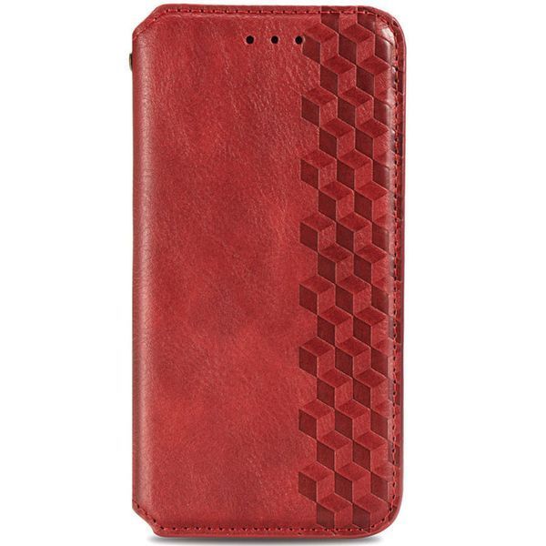 Шкіряний чохол книжка GETMAN Cubic (PU) для Xiaomi Redmi 10 Червоний 217658 фото