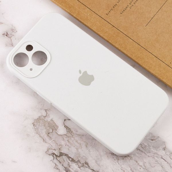Чохол Silicone Case Full Camera Protective (AA) для Apple iPhone 15 (6.1") Білий / White 280179 фото