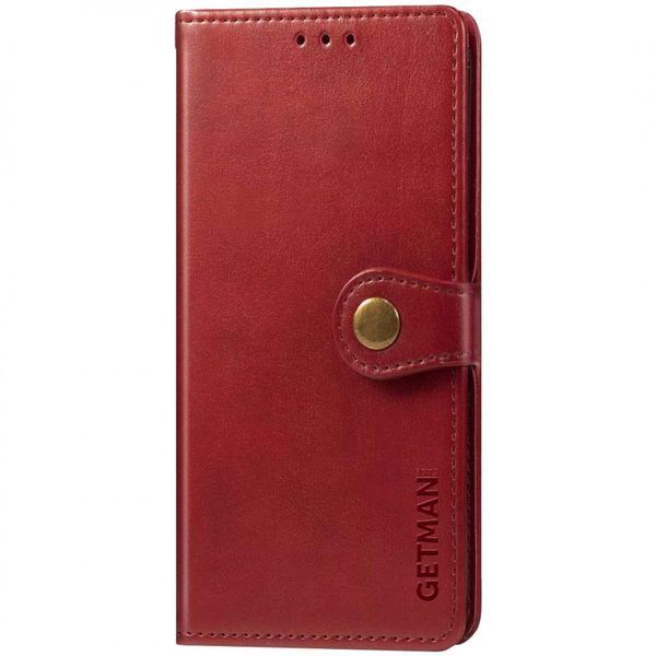 Шкіряний чохол книжка GETMAN Gallant (PU) для Xiaomi Redmi Note 9 / Redmi 10X Червоний 267876 фото
