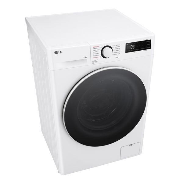 Пральна машина LG фронтальна, 11кг, 1400, A, 57см, дисплей, пара, інвертор, білий 399892 фото