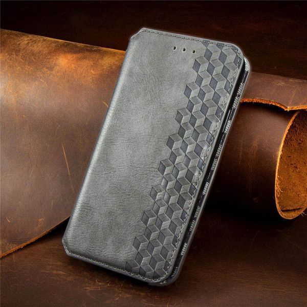 Шкіряний чохол книжка GETMAN Cubic (PU) для Xiaomi 13 Pro Сірий 280439 фото
