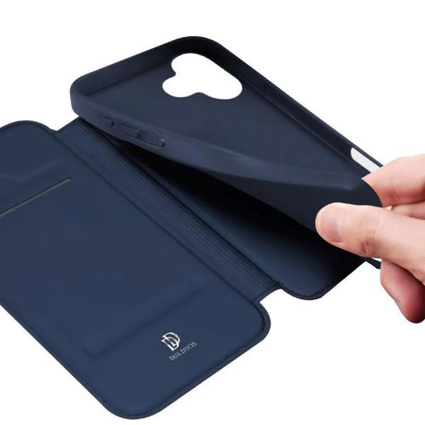 Чохол-книжка Dux Ducis з кишенею для візиток для Apple iPhone 17 (6.3") Синій 393979 фото